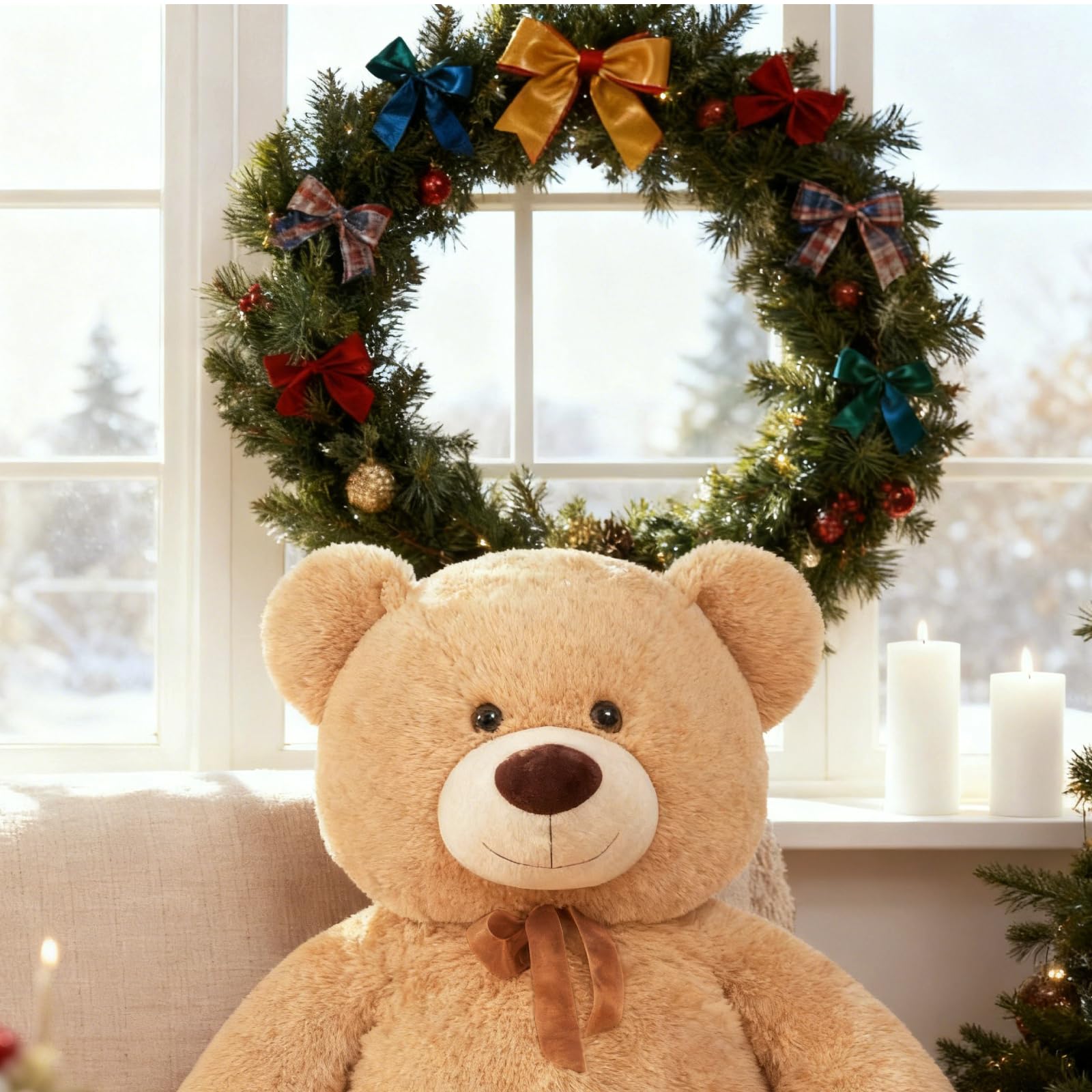 Toys Studio Ultra Soft Teddy Bear 51 inch Giant Stuffed Animal for Girls Large Stuffed Teddy Bear Plush Toy Women Kids Gifts Christmas Easter