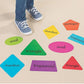 Shape Floor Clings - 18 Pieces - Educational and Learning Activities for Kids