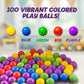 100 Count Multi Colored Play Balls - BPA Free, Crush Proof, Storage Bag