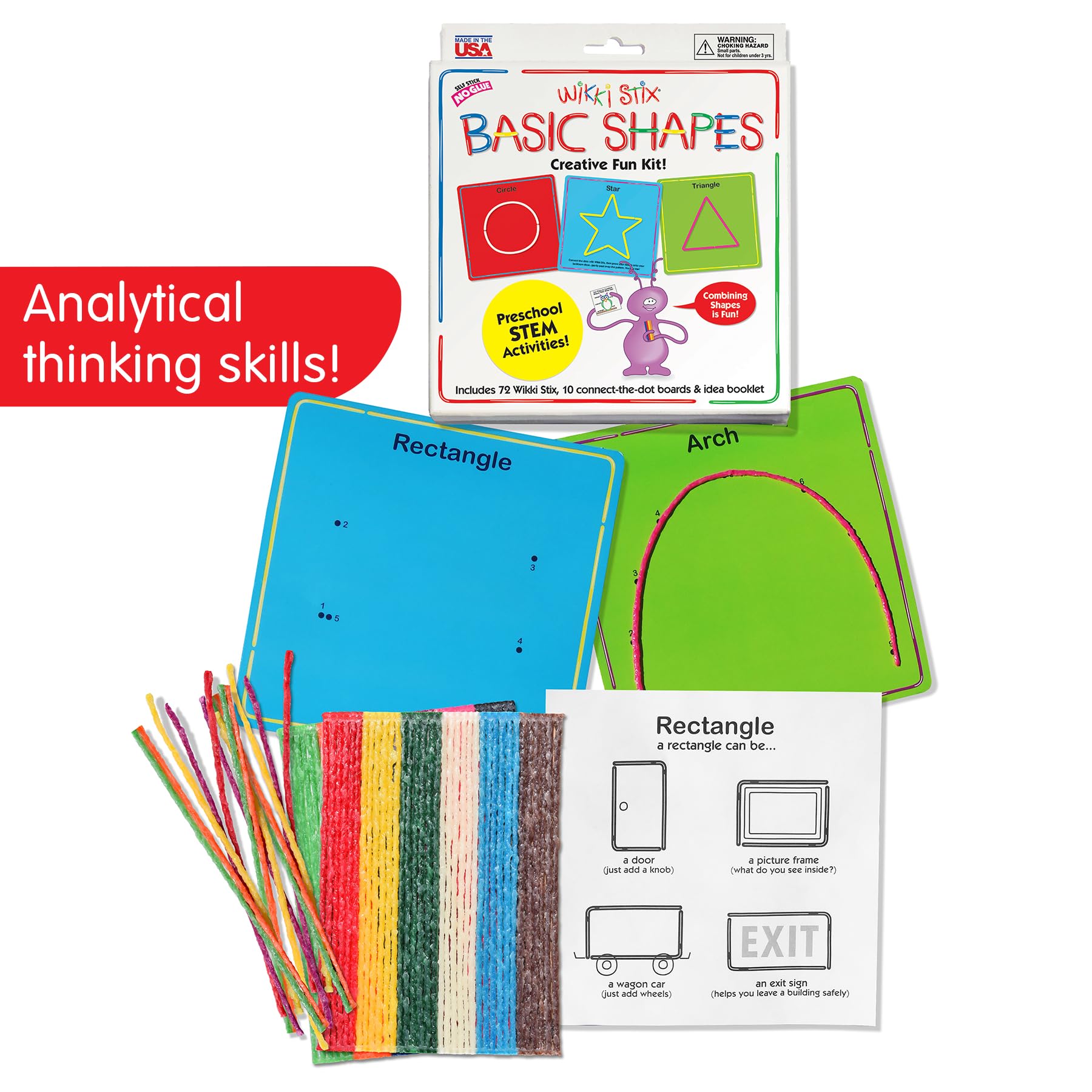 Wikki Stix Basic Shapes Cards Kit