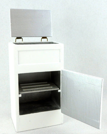Dollhouse Miniature 1:12 Scale White 2-Door ICE Box #T6456