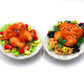 Dollhouse Miniature Roasted Turkey Food Set (2pcs) - Realistic Tiny Food Accessories for Dollhouse Collectibles