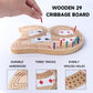 GSE Wooden 3-Track 29 Cribbage Board Game Set with 9 Plastic Pegs