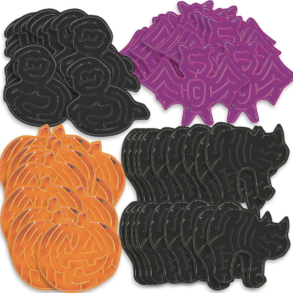 Fun Express - Halloween Maze Puzzles (6dz) for Halloween - Toys - Games - Puzzle Games & Mind Teasers - 72 Pieces