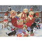 Bits and Pieces - 500 Piece Jigsaw Puzzle for Adults - Santa's Helpers - Puppies Christmas Sleigh Jigsaw Puzzle by Artist William Vanderdasson