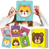Broytain Alphabet Flash Cards,Giant ABC Animal Flash Cards for Toddler 3-5,26 Lowercase and Uppercase Letter Cards,Educational Learning Games