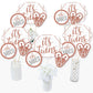 Big Dot of Happiness It's Twin Girls - Pink and Rose Gold Baby Shower Centerpiece Sticks - Table Toppers - Set of 15