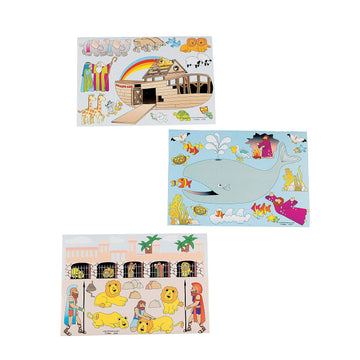 Fun Express - Make-A-Bible Story Stickers - Stationery - Stickers - Make - A - Scene (Sm) - 12 Pieces