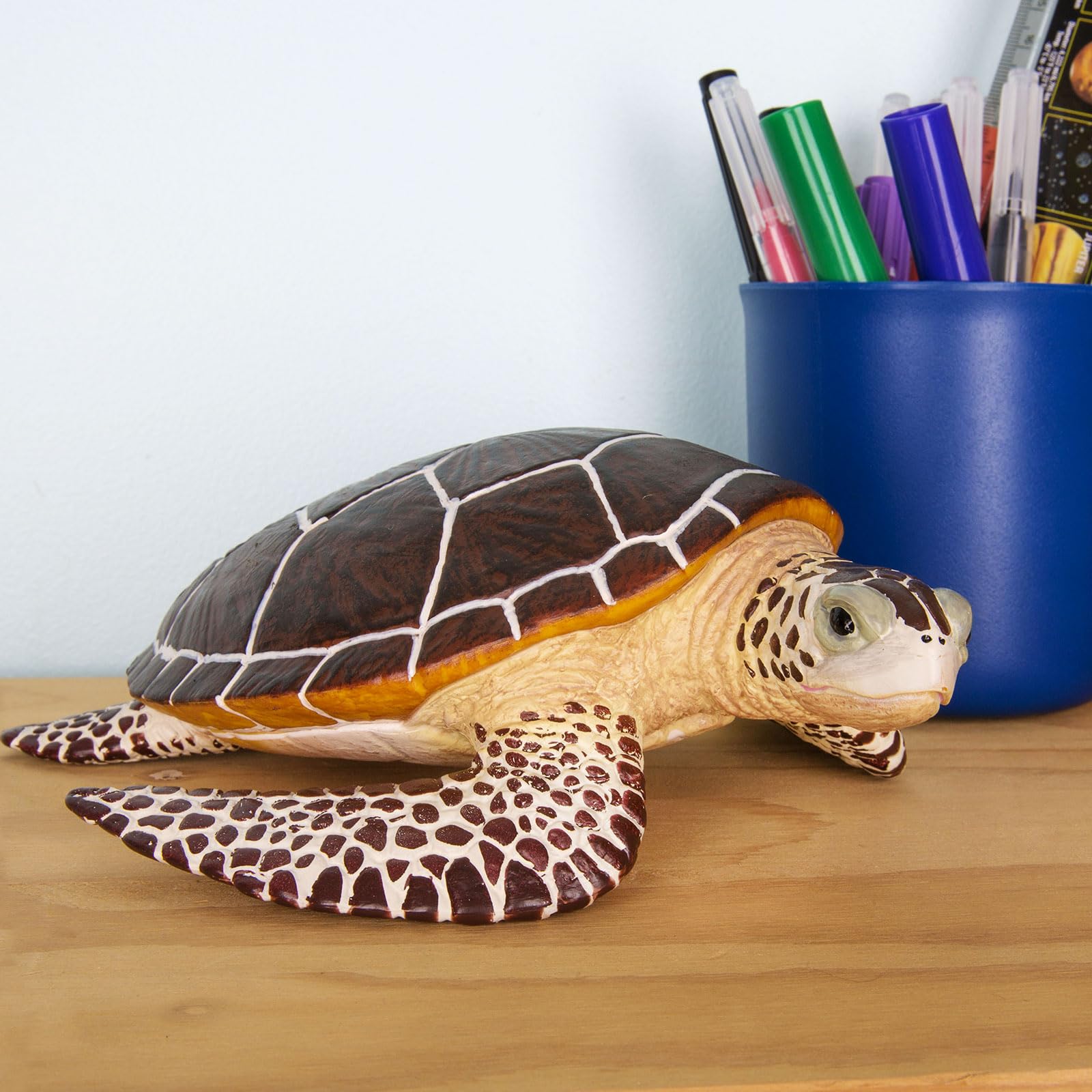Safari Ltd. Sea Turtle Figurine - Detailed 8.25" Plastic Model Figure - Fun Educational Play Toy for Boys, Girls & Kids Ages 18 Months+