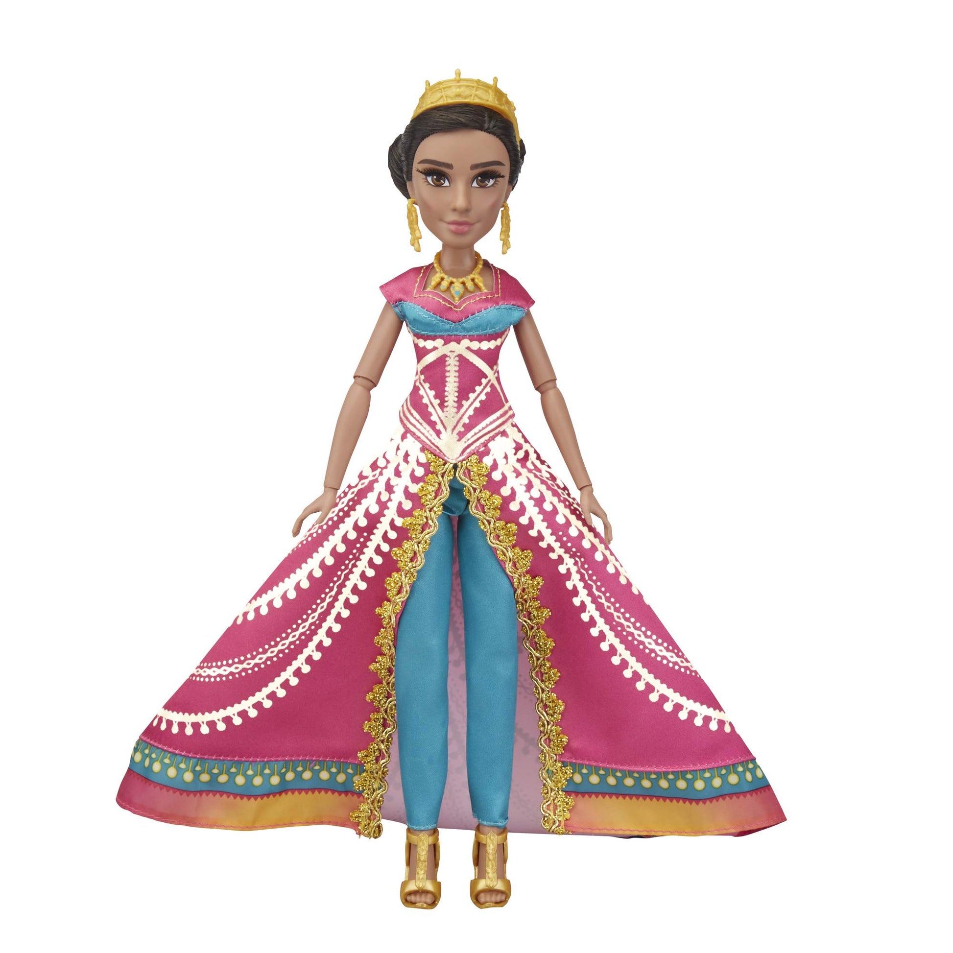 Disney Princess Aladdin Glamorous Jasmine Deluxe Fashion Doll with Gown, Shoes, & Accessories, Inspired by Disney's Live-Action Movie, Toy for Kids &