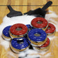 Shuffleboard Pucks and Sand Set - 2 1/8" Table Pucks with 2 Cans Wax