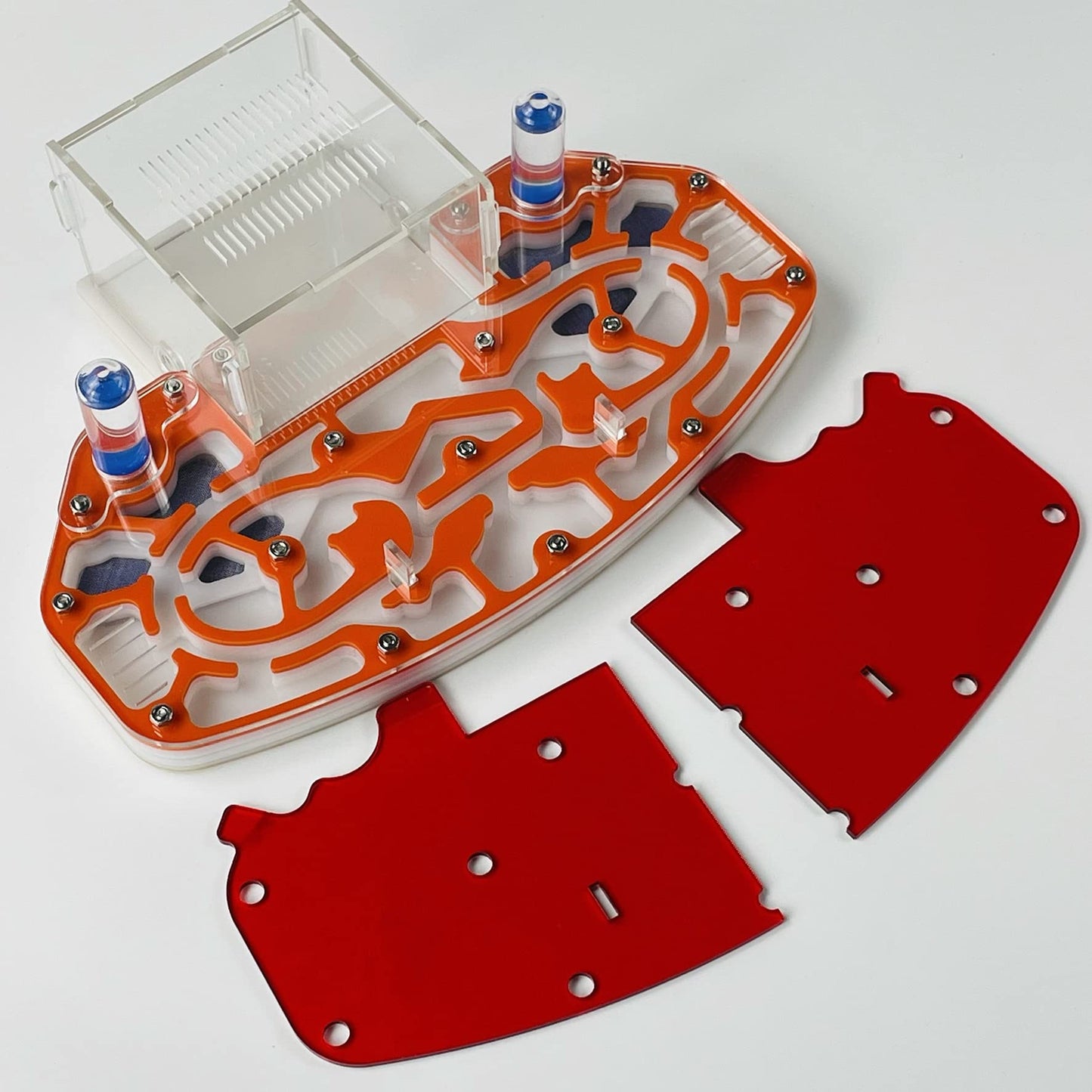 Large Size 24 * 18cm Arylic ANT NEST, ANT Farm, ANT Habitat, FORMICARIUM with Built-in Arena “Platform” (Orange)