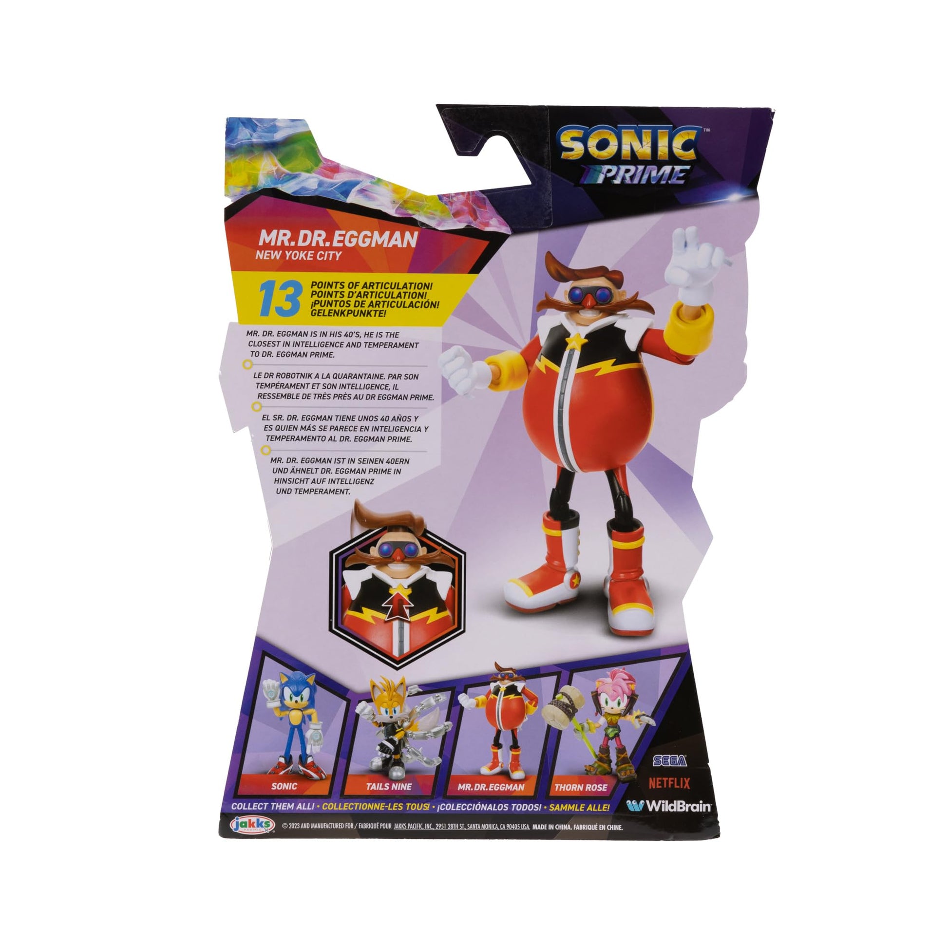 JAKKS Pacific Sonic Prime 5" Articulated Action Figure - Mr. Dr. Eggman