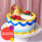 DecoSet® Disney Princess Belle Beautiful As A Rose Cake Topper, 2-Piece Decorations Set with Belle Figurine and Golden Tiara with Spinning Jewel