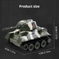 Ouhgnoh Mini WWII Gray German Tiger RC Tank Toy 1/72 Scale Model Electronic Radio Remote Control Vehicle Tank