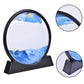 SNNplapla Moving Sand Art Picture Sand Art Liquid Motion Round Glass 3D Deep Sea Sandscape in Motion Display Flowing Sand Frame Desktop Art