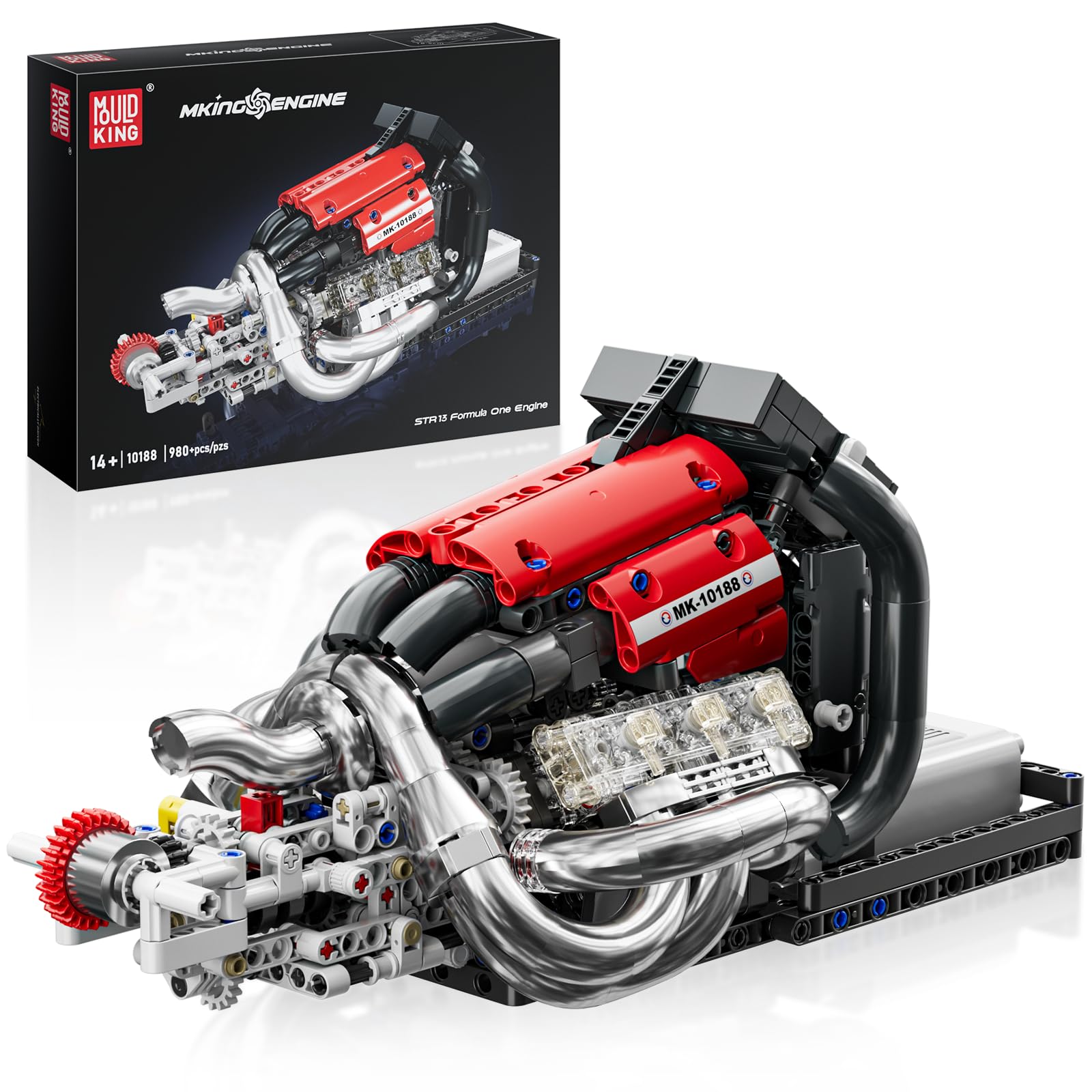 Formula One Engine Building Blocks, 980PCS Motor Model Sets for 14+