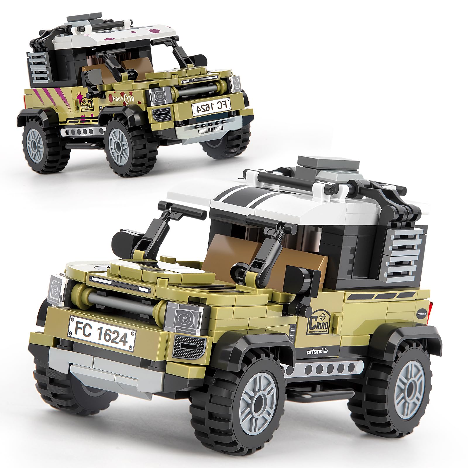 HIGH GODO Off-Road Car Building Set, City Truck Cars Collectible Model Kit, Classic SUV Vehicle Toys, for Adults Teens Age 14+ (311 PCS)