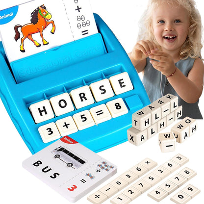 Matching Letter Game for Kids, 2 in 1 Educational Toys Alphabet Spelling & Reading, Number & Color Recognition Learning Flash Cards Birthday Gifts