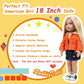 Rakki Dolli Doll Clothes Set Fashion 4 Pieces Includes Warm Hooded Coat, T-Shirt, Jeans Skirt & Underpants, Handmade Party Dress Casual Wear Fits 18