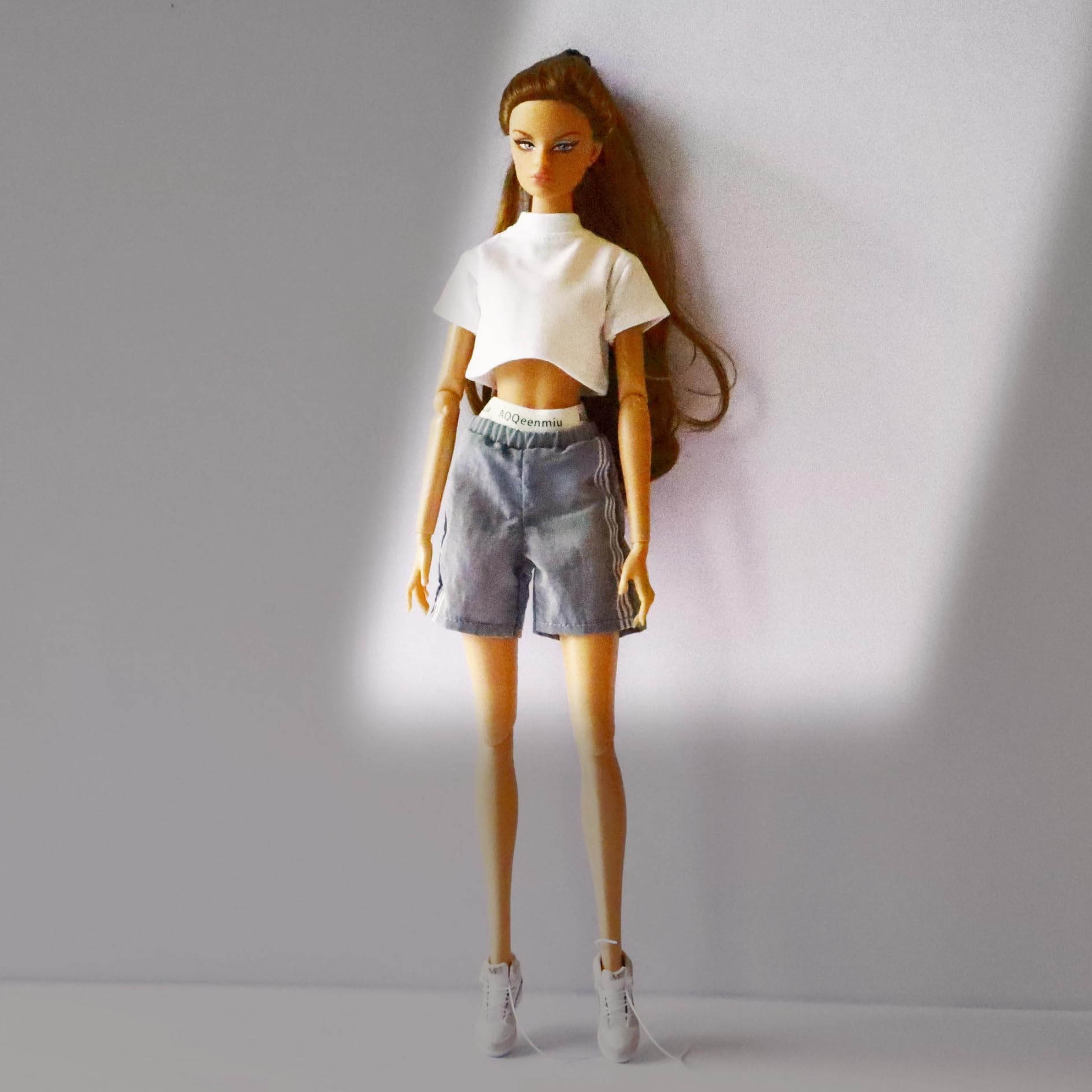 Fashionable Urban Sporty Look Outfit Set for11- 12 Inch Fashion Dolls (White 5 piece)