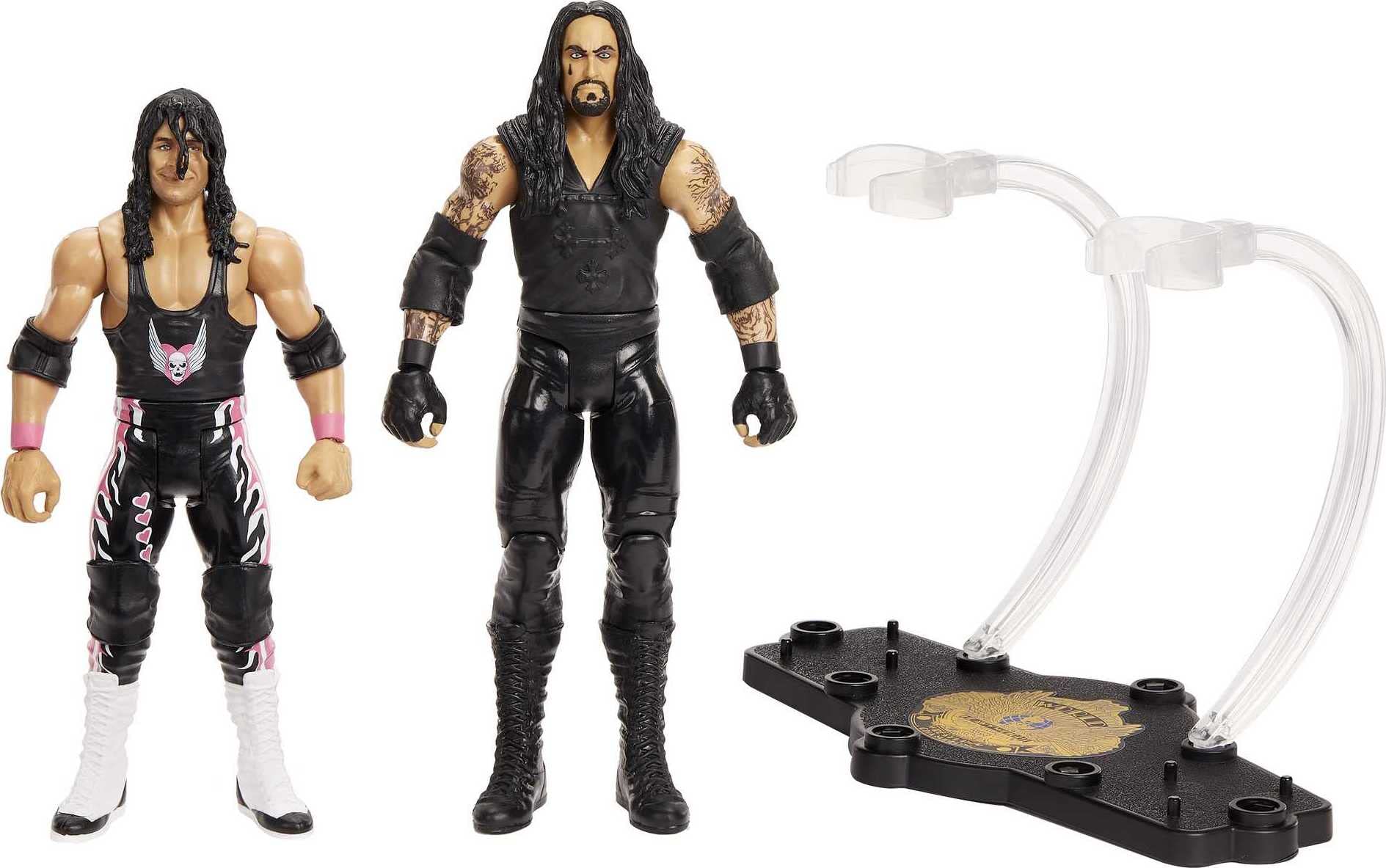 Mattel WWE Bret “Hit Man” Hart vs Undertaker Championship Showdown 2-Pack 6-inch Action Figures Friday Night Smackdown Battle Pack for Ages 6 Years