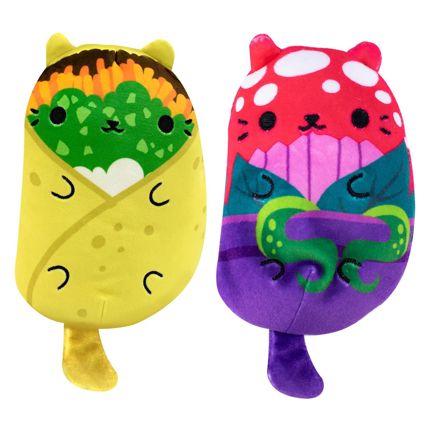 Cats vs Pickles - 12-Pack Assortment #14 Gold Wave - 4" Cute Cuddly Collectible Bean Plush Toy - Collect These as Stocking Stuffers, Fidget Toys, or