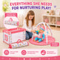 Liberty Imports Kids 18-Piece Newborn Talking Baby Doll Stroller Nursery Role Play Set w/ Playpen, Play Mat, Potty Training, Accessories (14" Doll