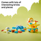 LEGO DUPLO Town 3 in 1 Animals on Wheels Building Toy - Learning Play Set for Toddler Boys & Girls, Ages 2+ - Animal Building Blocks for Sensory