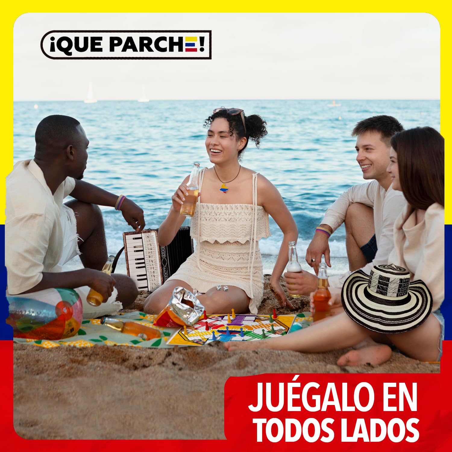 PAP Products PARQUES MAGNÉTICO Colombiano para 2 a 6 Jugadores Colombian Parques Board Game, Parcheesi Board Game, Juegos De Mesa para Adultos