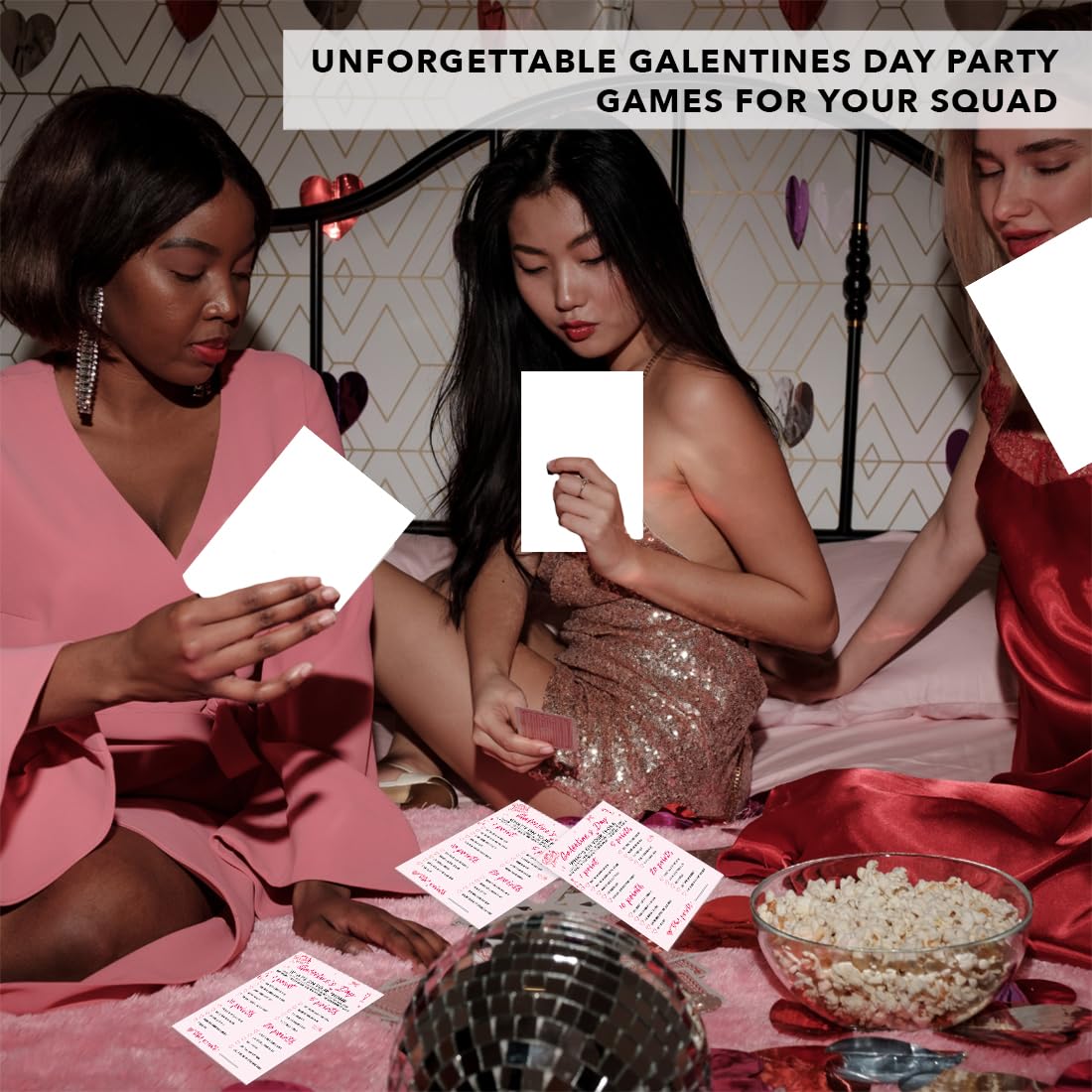 Andaz Press 4"x6" Galentines Day Games For Women, Bows & Cupid Galentine's What's On Your Phone, Fun Galentines Activities, Brunch Drinking Games