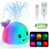 Gigilli Baby Bath Toys, Light up Bath Toys for Kids Ages 1-3, Pool Water Toys 1 Year Old Boys Girls Gifts, 6-12-18 Months Baby Whale Bath Toy