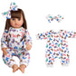 Sweet Dolly Reborn Baby Doll Clothes Accessories, 5 Set of Doll Clothing, Jumpsuit Bow Headband Outfits for 20 Inch to 22 Inch Dolls, 10 PCs in Total