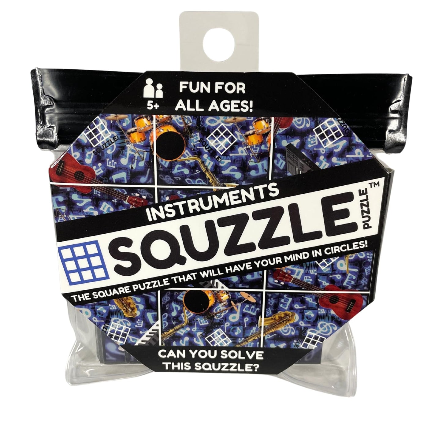 Squzzle Puzzle Brain Teaser | Screen-Free Mind Game | Great for Classrooms & Travel, Collect All Designs (Instruments (Travel Pouch))