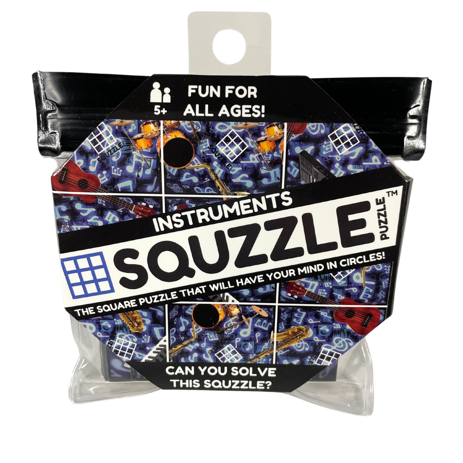 Squzzle Puzzle Brain Teaser | Screen-Free Mind Game | Great for Classrooms & Travel, Collect All Designs (Instruments (Travel Pouch))
