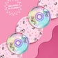 xo, Fetti Y2K Plate Set - 32 Paper Plates, 16 9" plates + 16 7" plates | Birthday Party, Retro CD 90s 2000s Theme, Butterfly, Iridescent Foil, Pink