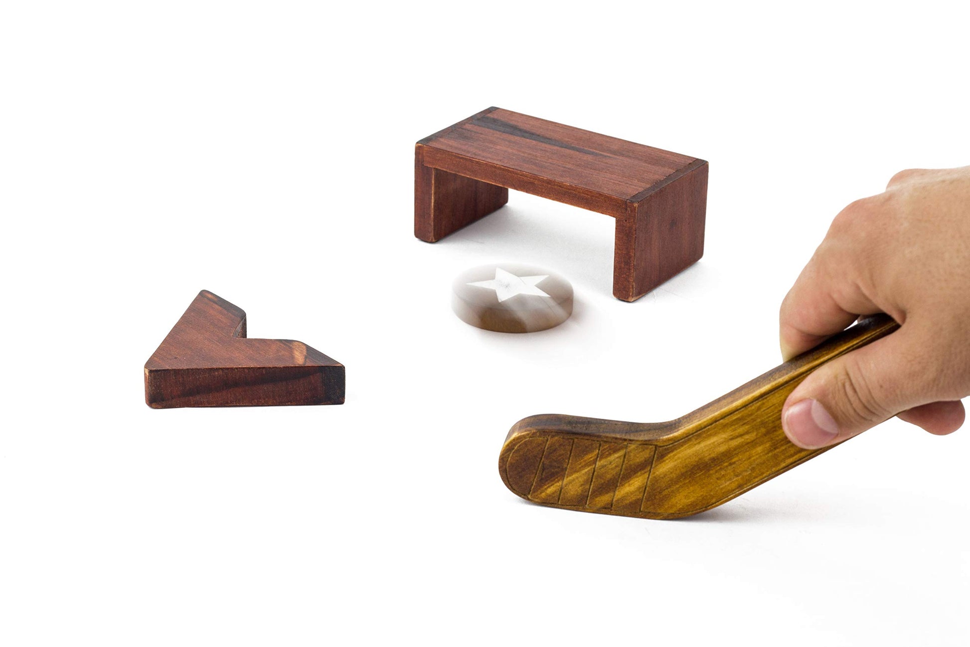 Wooden Table Hockey - Mini Tabletop Hockey Game - Turn Any Table into a Hockey Rink with This Tabletop Game by Professor Puzzle.