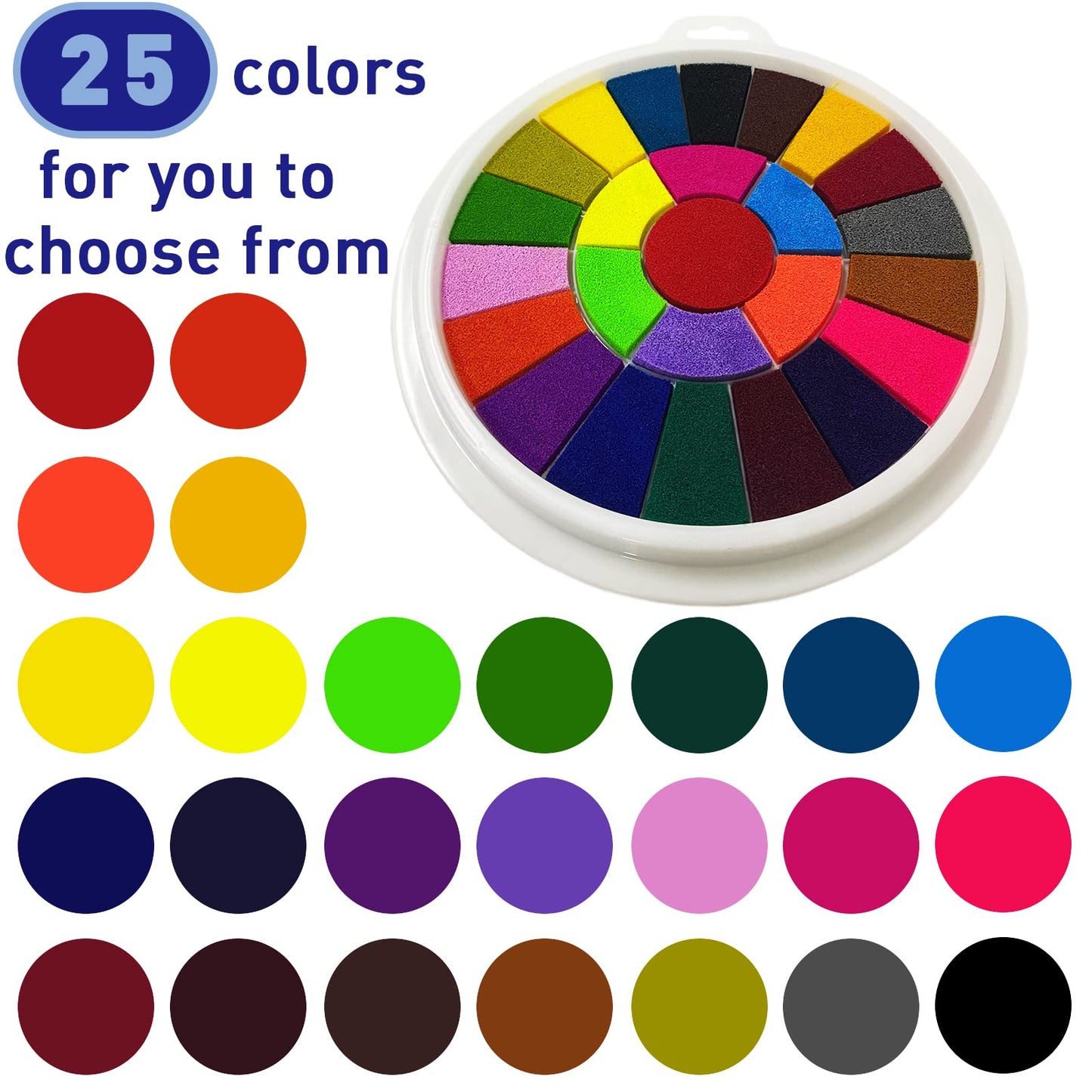 Fottaqqan 25 Color Book Finger Painting Kit Drawing Toys,Album Educational Tool Kit,Washable Children's Supplies for Birthday Kindergarten,Early