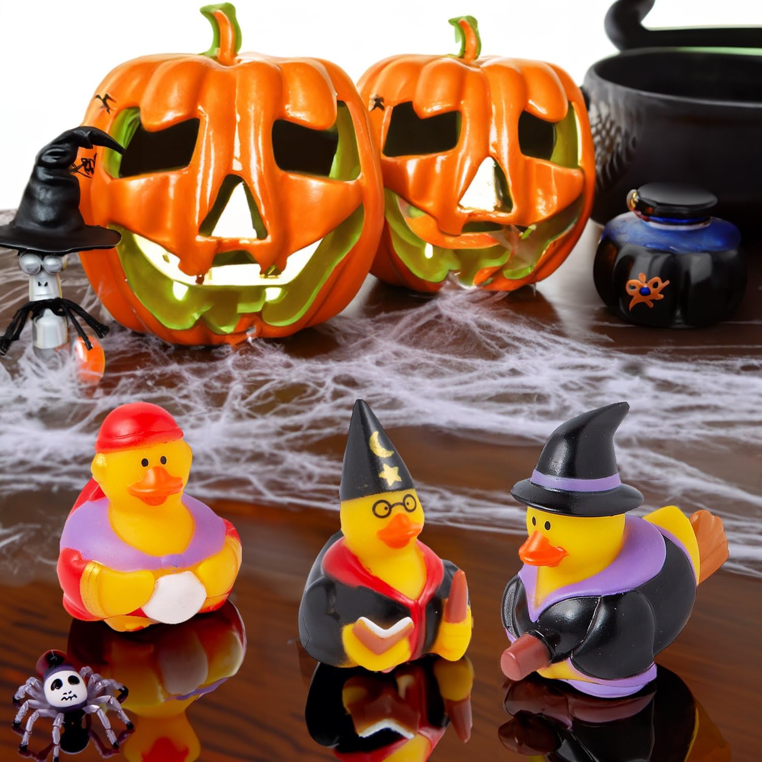 Halloween Witchcraft Rubber Duckies - 2.5" (12 Pcs) Vinyl Duckies in Unique and Creepy Designs - Perfect for Decorations, Party Favors,