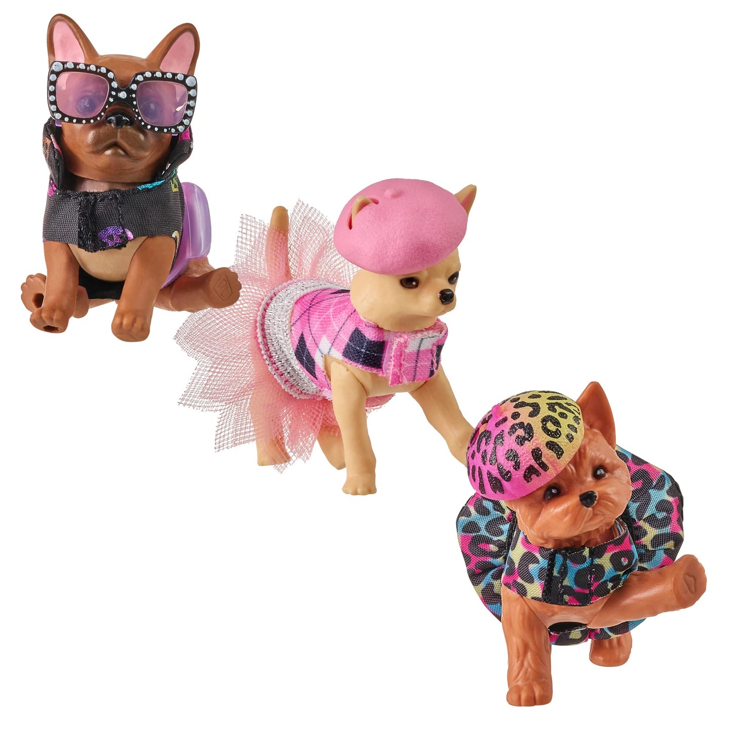 Real Littles - 3 Collectible Micro Puppy Carriers with 3 Micro Puppies and 15 Micro Working Surprises Inside!