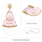 Big Dot of Happiness Little Princess Crown - Cone Pink And Gold Princess Happy Birthday Party Hats For Kids And Adults - Set Of 8 (Standard Size)