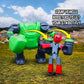 StikBot Zing Megabots 3 Pack, Complete Set of 3 Poseable Action Figures and Mega Vehicles, Turbo Cycle, Knockout and Avalanche
