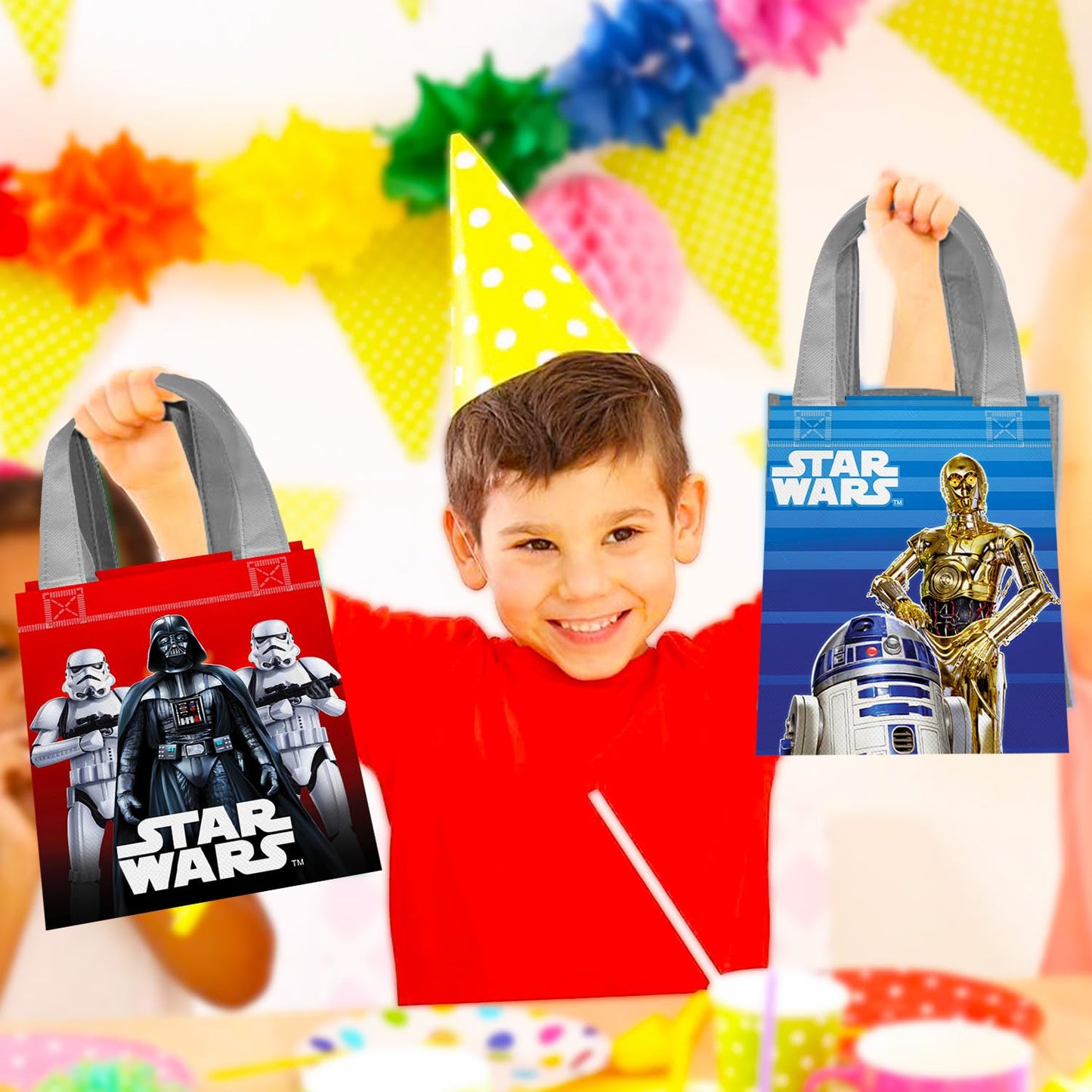 Star Wars Party Favor Bags for Kids Birthday 12 Pack Bundle