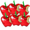 6Pcs Apple Balloons Fruit Balloons,Welcome Back to School Party Decoration Teacher Balloons Red ABC Apple Balloon for the First Day of School