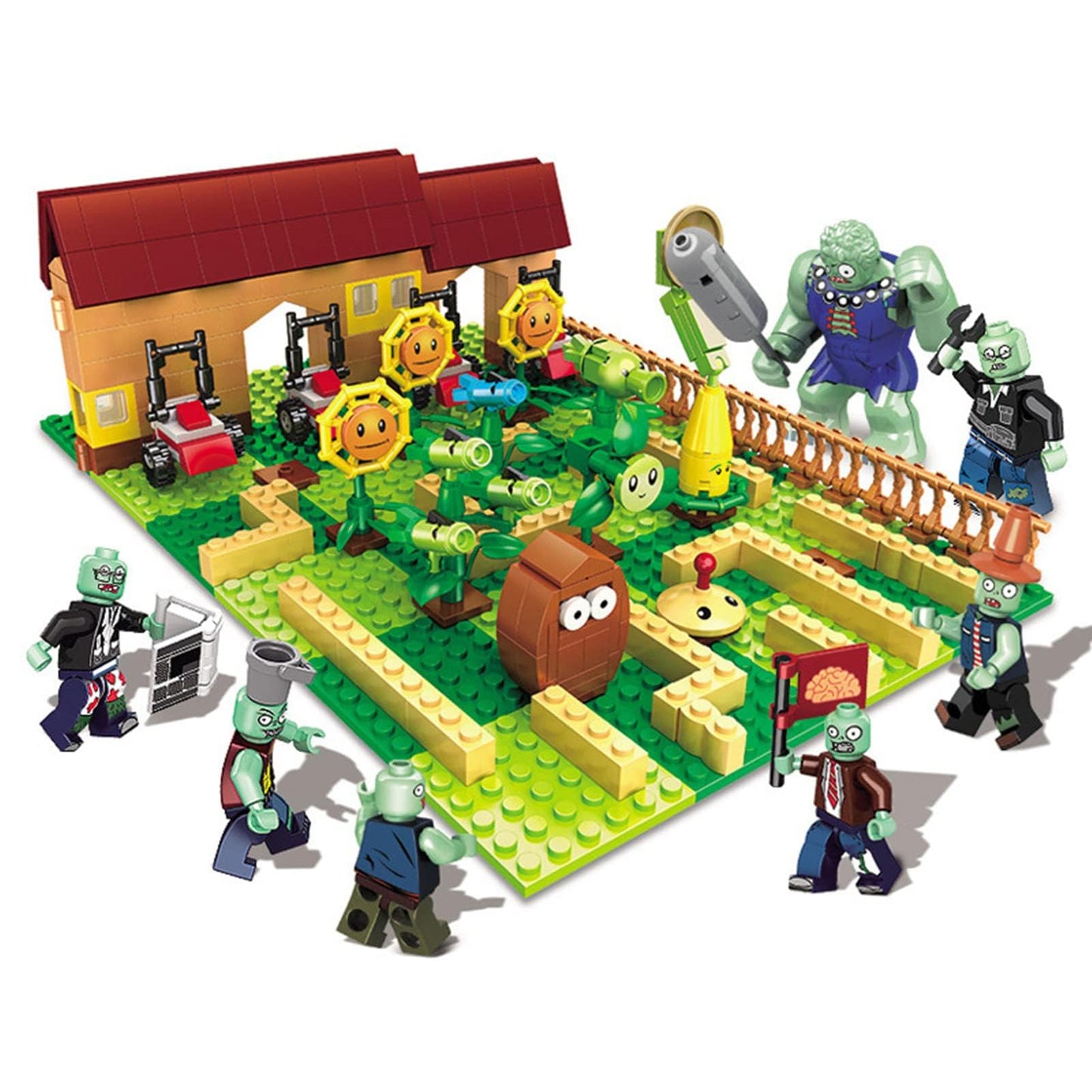 JHESAO Plants and Zombies PVZ Toys Assembly Action Figures PVZ Assemblable Toys Set 1 2 Series Great Gifts for Kids and Fans,Birthday and Christmas