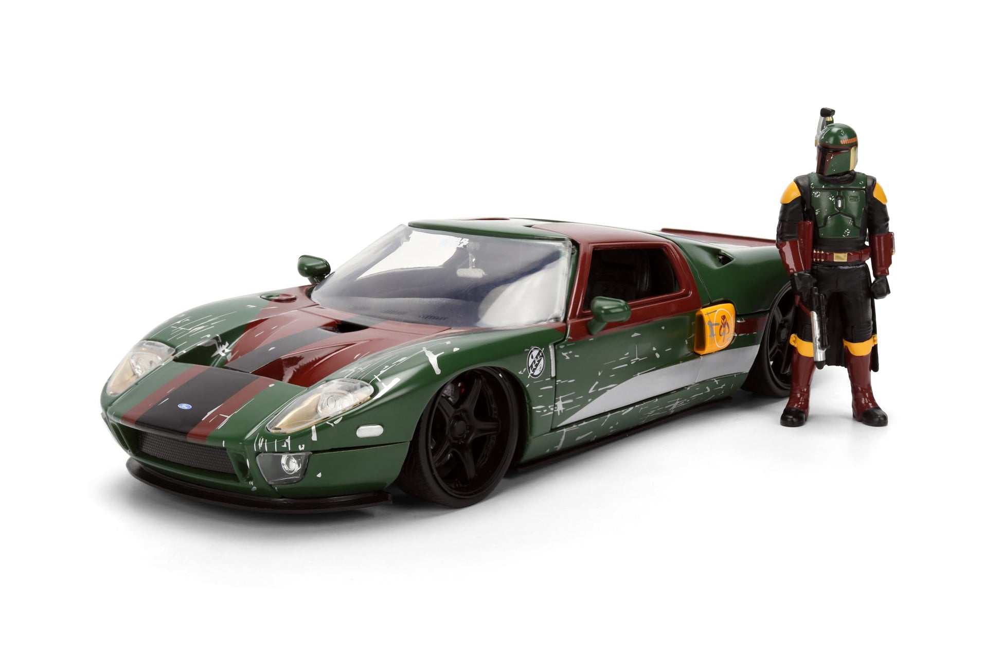 Jada Star Wars Boba Fett with 2005 Ford GT Die-Cast Vehicle and Figure Set 1:24 Scale Toys