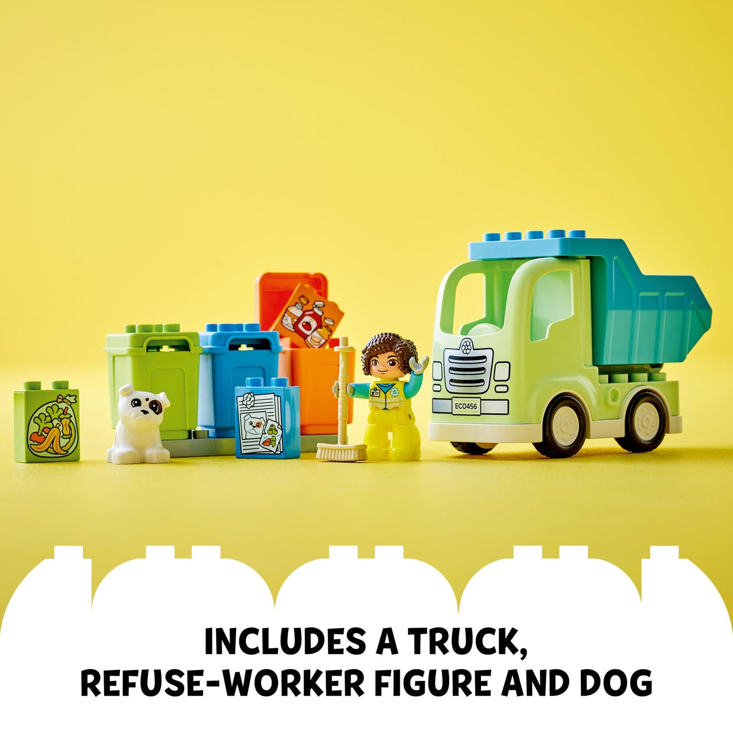 LEGO DUPLO Town Recycling Truck 10987 Building Toy Set, Learn Through Play with This STEM Creative Birthday Gift for Toddlers, Boys, Girls Ages 2+