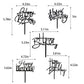 10 PCS Black Happy Birthday Cake Topper Acrylic Cupcake Topper A Series of Birthday Cake Supplies Decorations