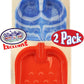Matty's Toy Stop 28" Heavy Duty Wooden Snow Shovels with Plastic Scoop & Handle for Kids - 2 Pack (Red & Blue Swirl)