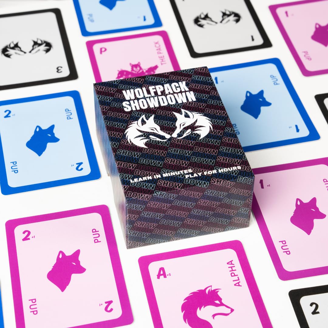 Gamboge Games Wolfpack Showdown - Strategic Family Card Game for Competitive Fun | Fast-Paced Battles for Kids, Teens, and Adults | 2-6 Players | Easy